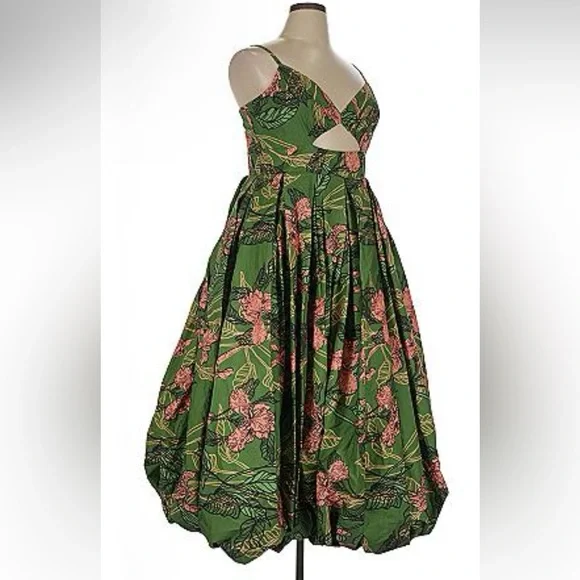 by anthropologie embroidered back-cutout midi dress FERRAGAMO Bustier Dress BLACK main image 0